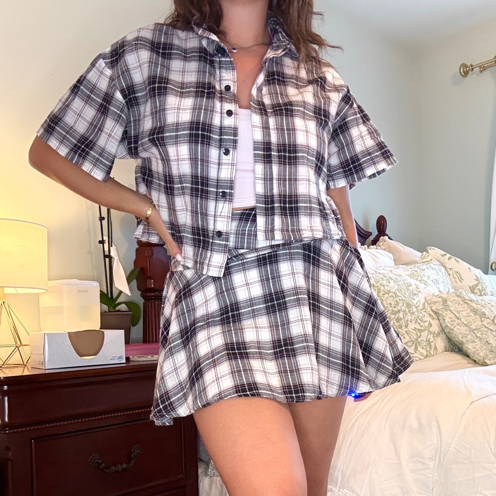 BCBGeneration plaid co-ord set